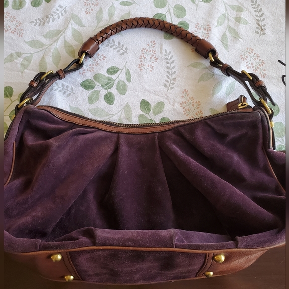 Beautiful Banana Republic Hobo Sued purple Plum Shoulder Bag - Picture 3 of 8